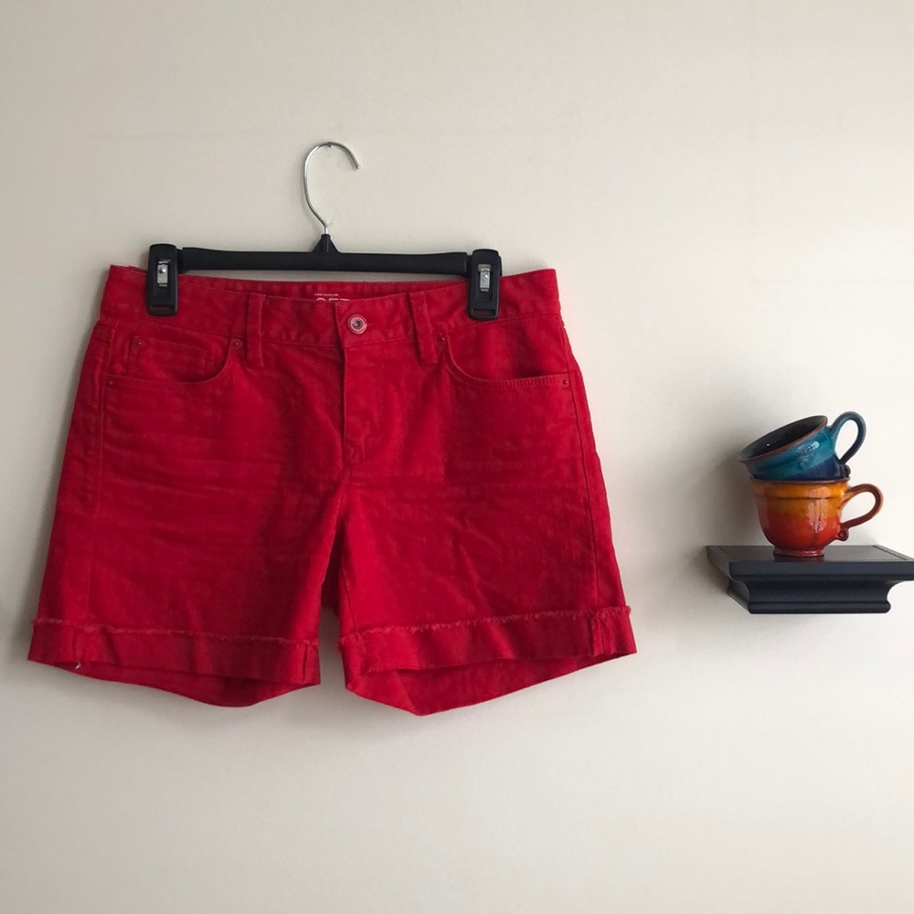Cherry Red Denim Short